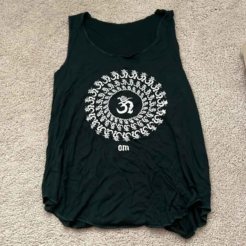 yoga shirt with OM symbols